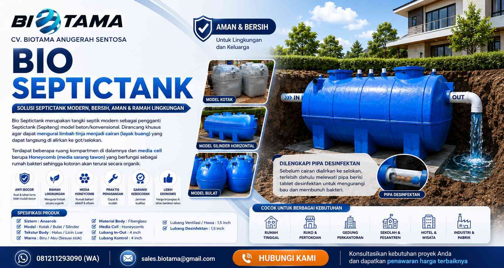 Banner Bio Septictank fiberglass BIOTAMA